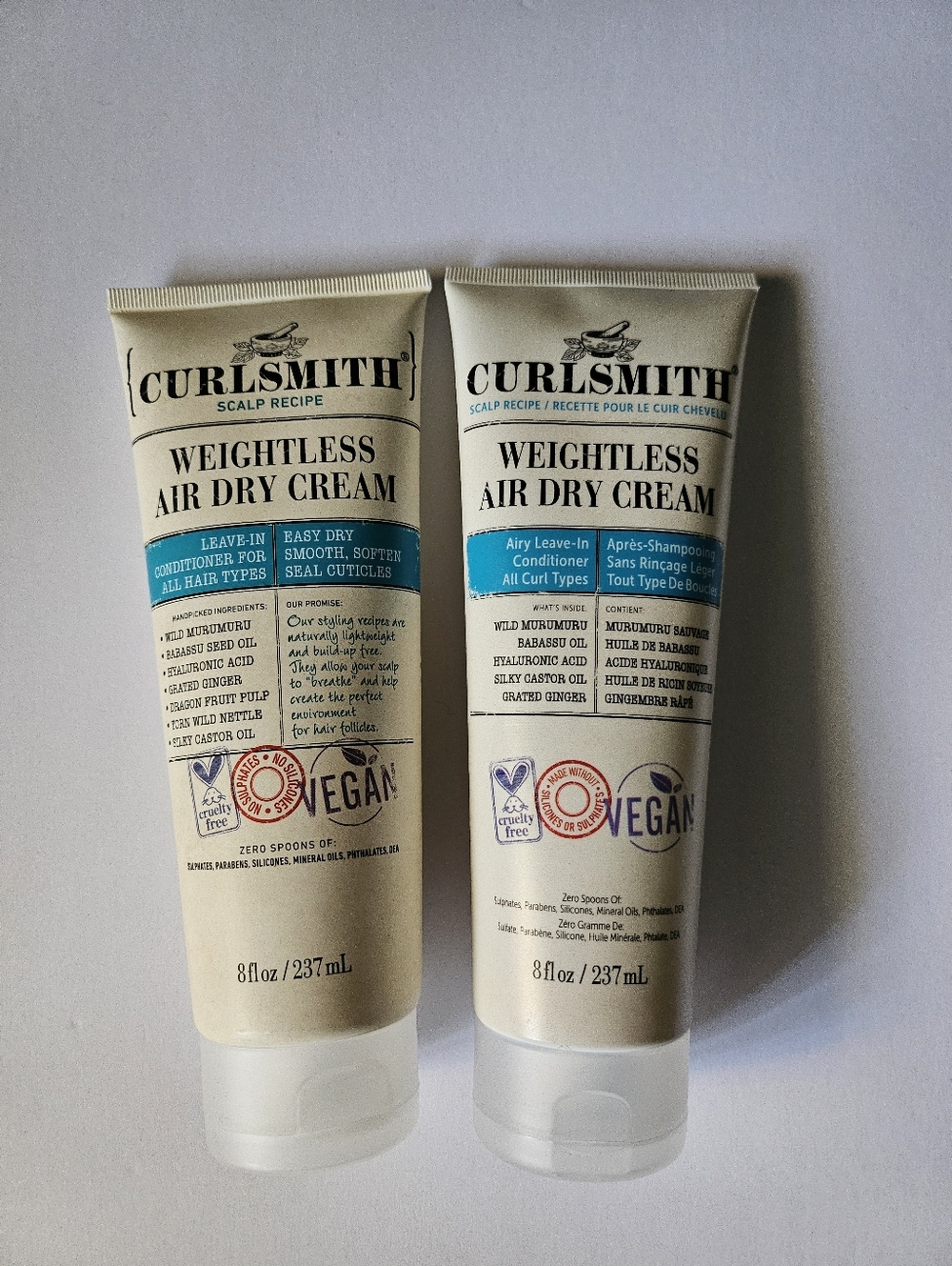 2 pc Curlsmith Weightless Air Dry Cream For all Curl Types Leave in Conditioner
